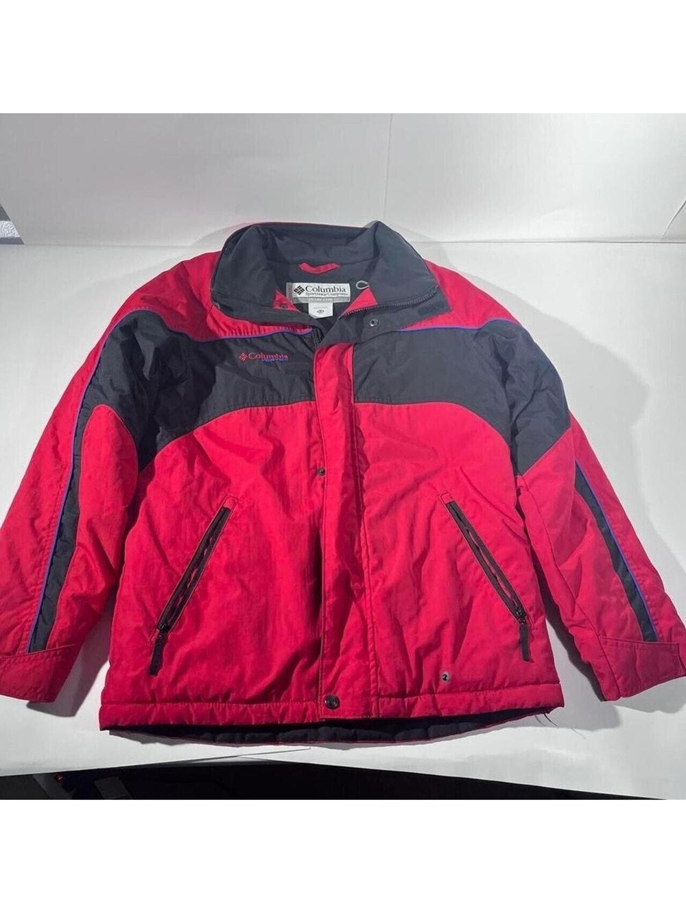 Columbia Vertex Red Black Insulated Ski Jacket Youth 14/16